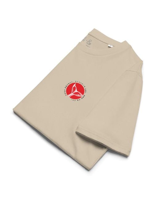 Anchor and Crew Natural Neutrals Desert Dust Think Ocean Eight Japan Gurafiku Organic Cotton T-Shirt for men