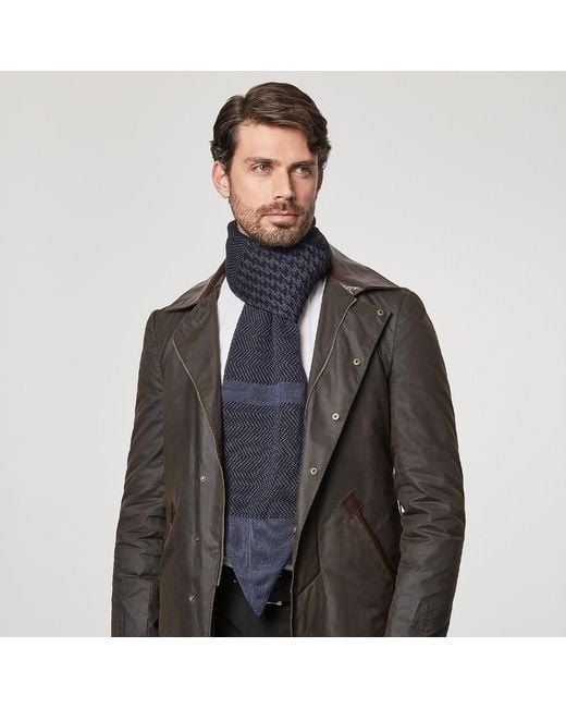 SEREN LONDON Blue Classic Scarf for men