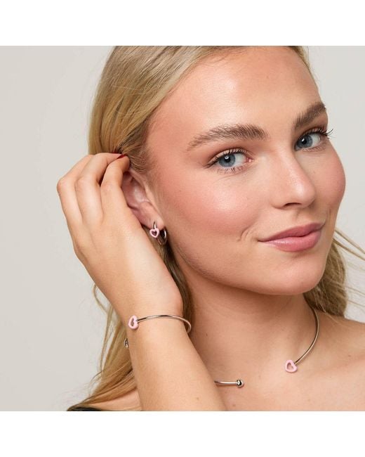 Dolcetto Designs Metallic Cometa Enamel Heart Choker