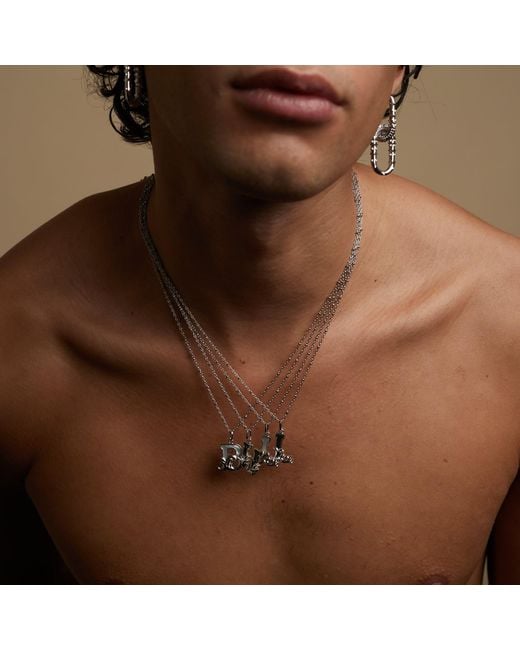 Kasun Metallic Plated H Initial Necklace With Mother Of Pearl