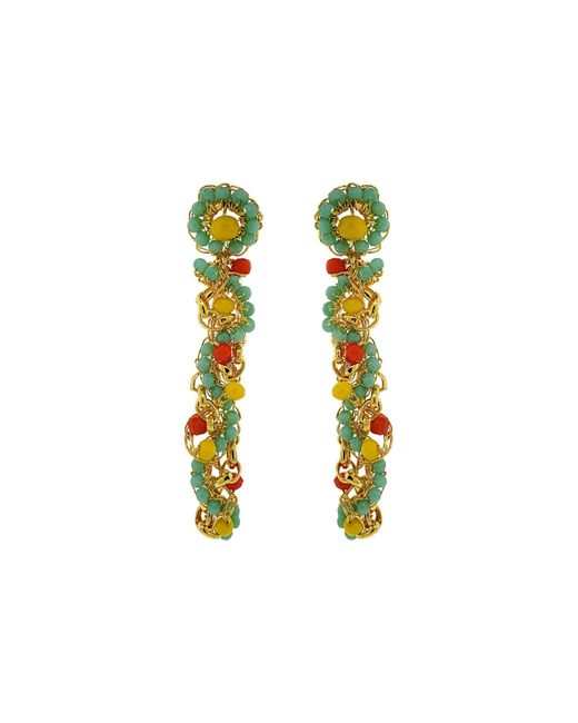 Lavish by Tricia Milaneze Yellow Summer Vibe Mix Hera Drop Handmade Crochet Earrings