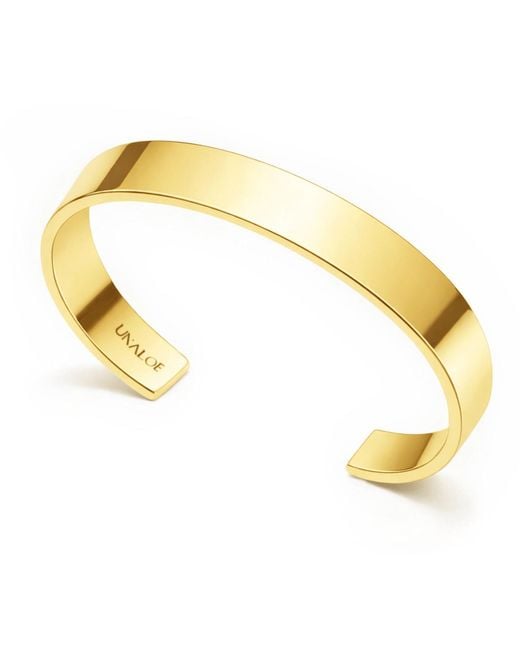 Unaloe Metallic Wide Band Open Cuff Bracelet For – Plated Handmade Italian Jewelry for men
