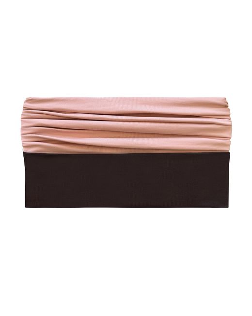 NUAJE NUAJE Pink Isabelle Ruched Bikini Tube Top
