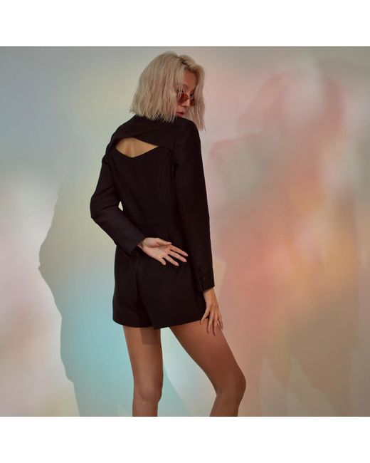 Emma Wallace Black Blare Romper