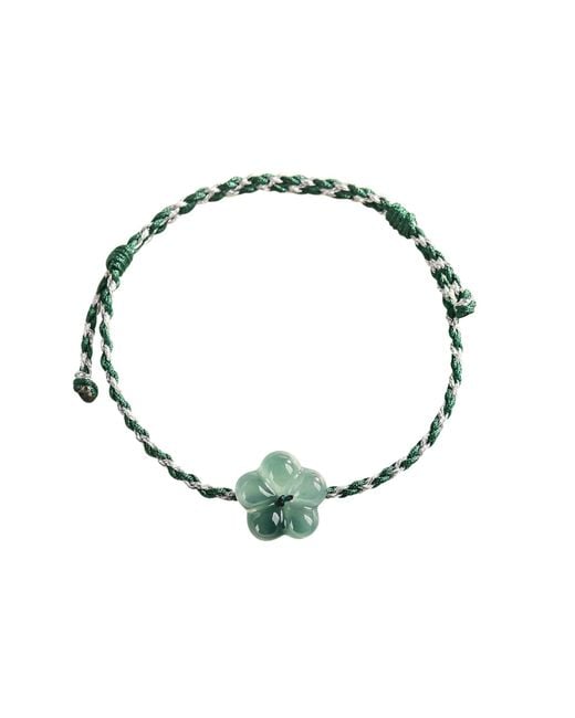 seree Metallic Baby Collection Blossom Jade Flower Woven Baby Bracelet Anklet