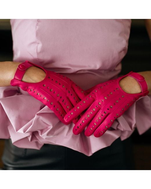 1861 Glove Manufactory Pink Rimini Driving Gloves