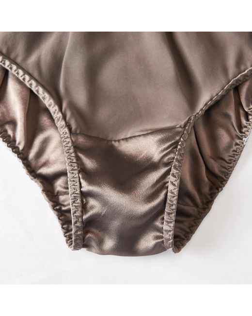 Soft Strokes Silk Brown Set Of Two Pure Mulberry Silk Bikini Pantie