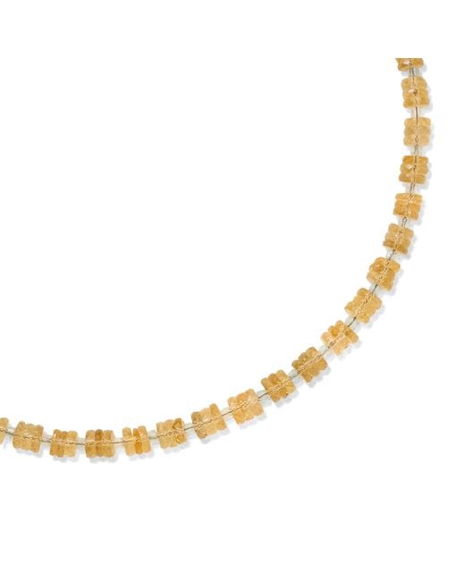 Bombyx House Metallic Birthstone November Citrine Heishi Necklace
