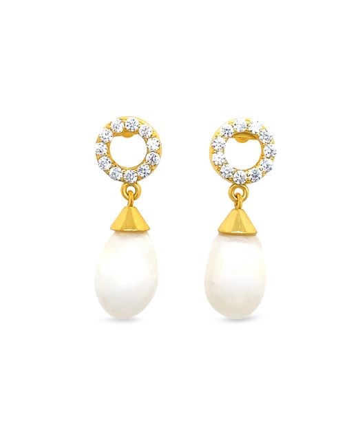 GEM BAZAAR Metallic Stardust Pearl Drops