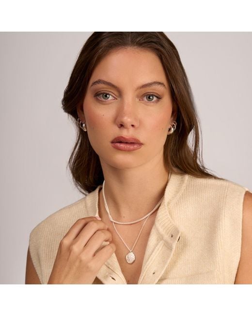 Dower & Hall White Starry Sky Talisman Necklace