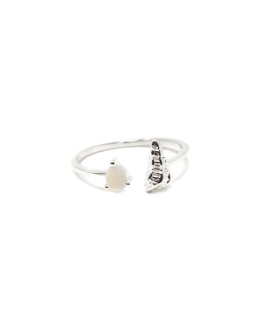 NASI SILVER White Shell Sedef Ring