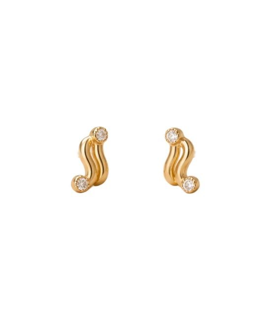 Lily Flo Jewellery Metallic Almost Went The Other Way Diamond Stud Earrings