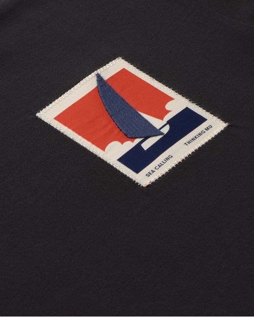 Thinking Mu Black Zach Patched Optimist T-Shirt for men