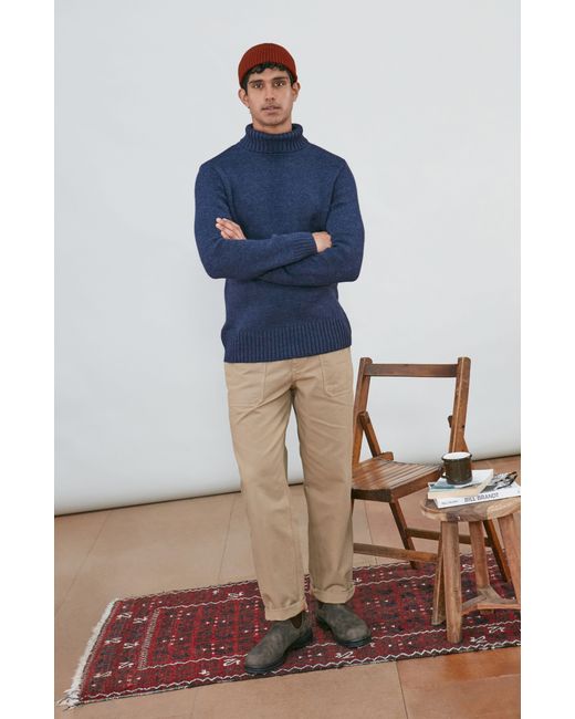 Paul James Knitwear Blue The Fitted Submariner for men