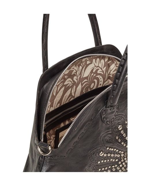 Jodi Lee Black Mini Queen Peacock Bag