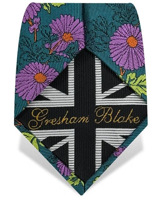 Gresham Blake Green Daisy Tie for men