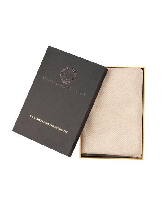 Mohair&Angora Natural Neutrals Lydia Stole Light