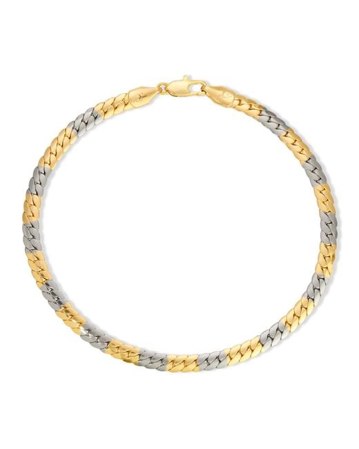 Glamrocks Jewelry Metallic Snakeskin Bi-Color Anklet