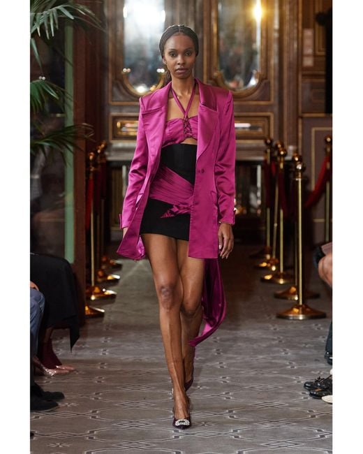 Tia Dorraine Pink Midnight Sky Hourglass Blazer