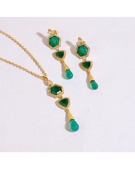 Lila Rasa Green Onyx Earrings