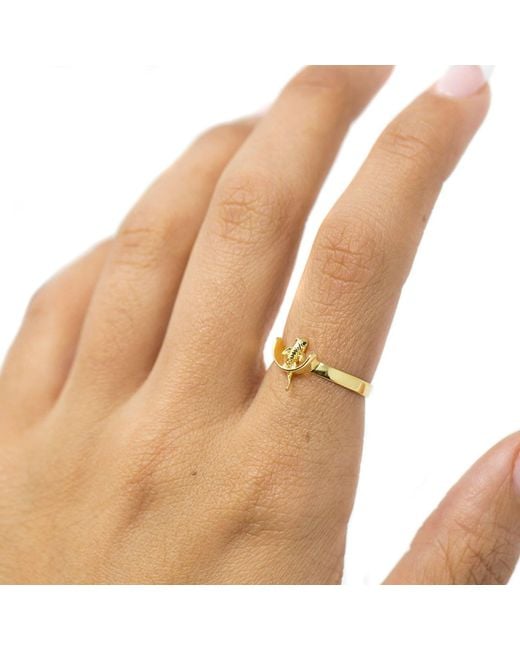 NASI SILVER Metallic Neshama Fish Ring
