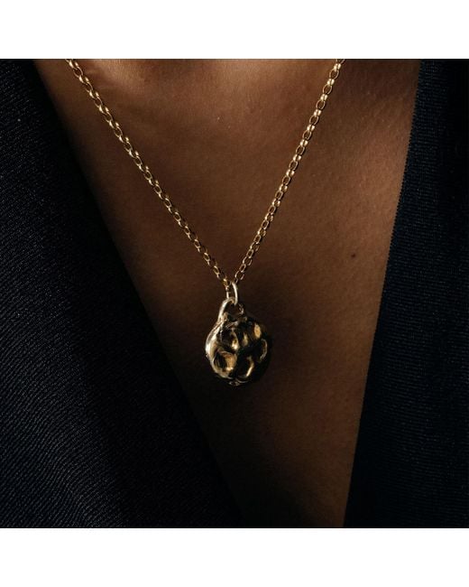 Moca Jewellery Metallic Moon Pendant