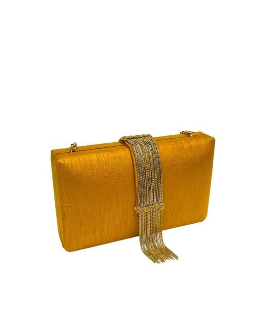 Simitri Metallic Fringe Clutch