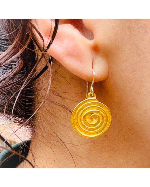 Lexi Jewelry Yellow Maya Swirl Earrings