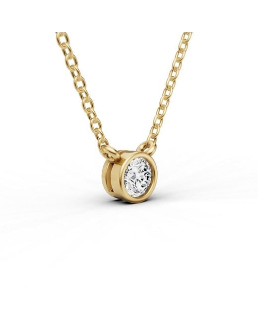 SEREIA OFFICIAL Metallic 14K 0.25 Ct Lab-Grown Diamond Solitaire Pendant