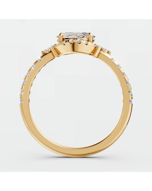 Aya Fine Jewelry Metallic Oval Lab Diamond Halo Ring