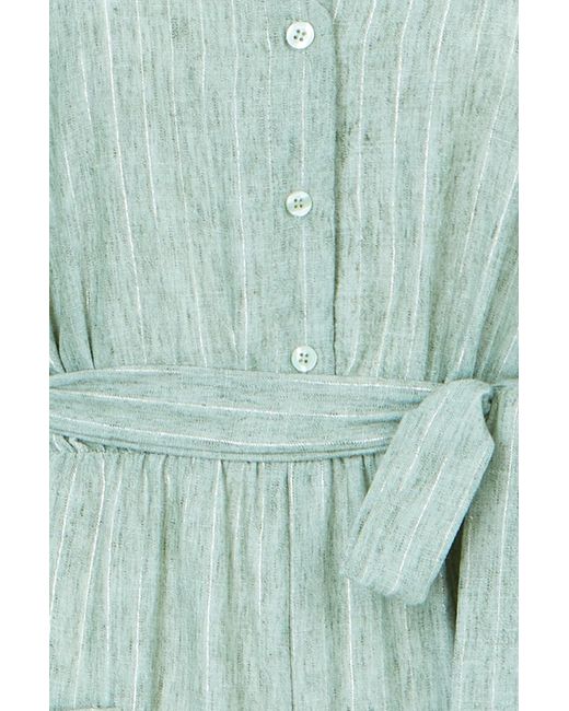 Yumi' Green V Neck Kimono Sleeve Jumpsuit