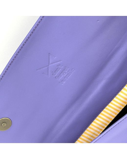 Daniel Chong Blue Leather Envelope Purse