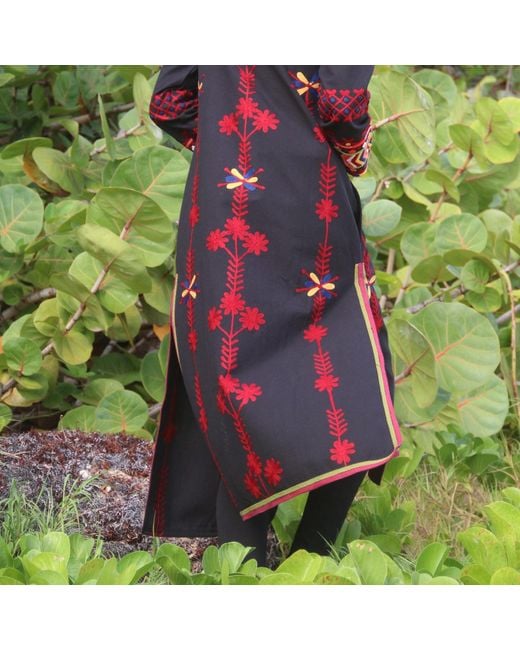 Antra Designs Black The Ebony Aztec Coat
