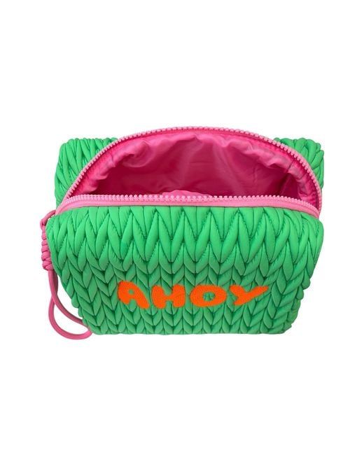Lilly Loves Green Ahoy Puffy Travel Bag