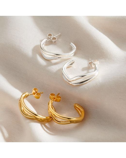 Posh Totty Designs Metallic Delta Open Hoop Earrings