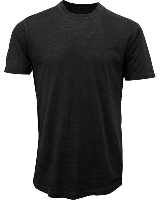Lords of Harlech Black Cassius Merino Jersey Crew Neck Shirt for men