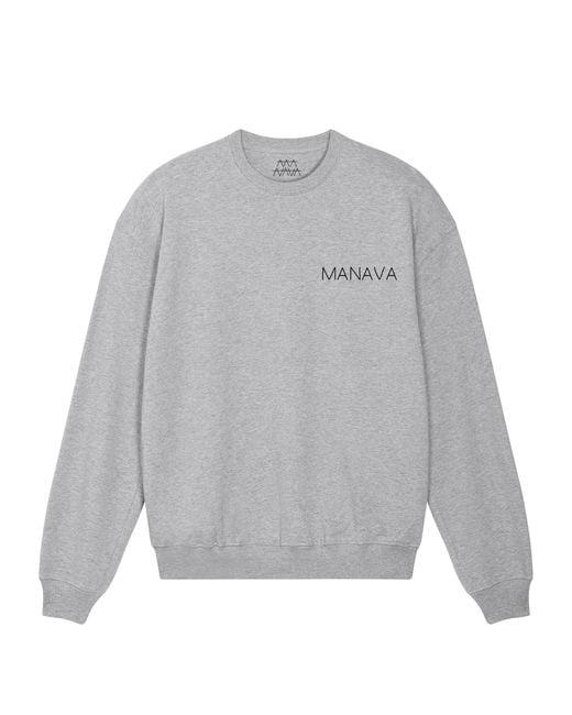 MANAVA Gray Oversized Logo Sweatshirt for men