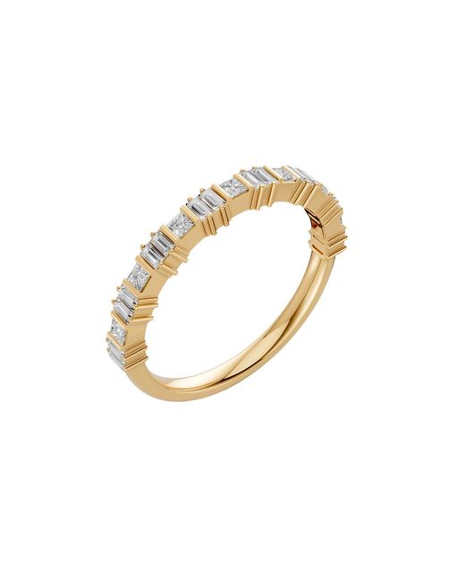 Aya Fine Jewelry Metallic Baguette & Princess Cut Lab Diamond Wedding Band Ring