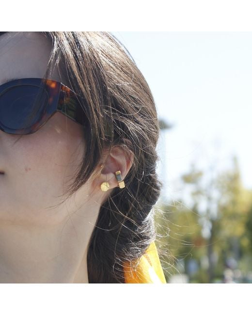 Gutta Design Metallic Point Earring Plated