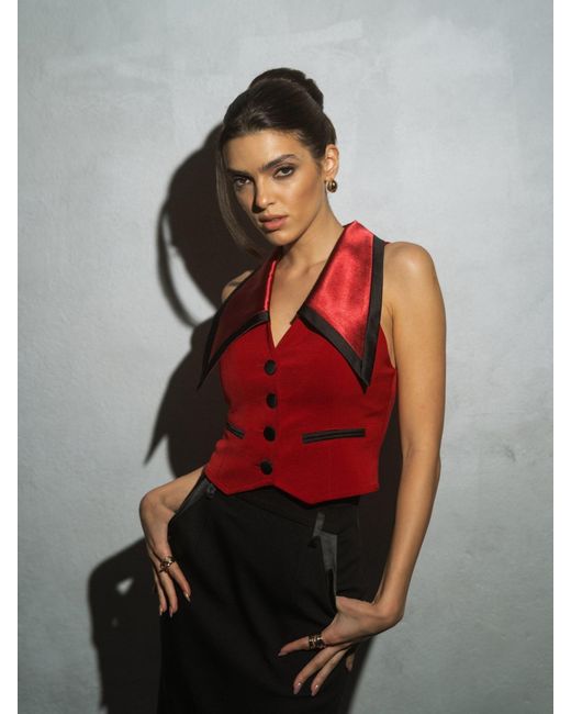 Tia Dorraine Born To Run Cropped Tailored Waistcoat, Fierce