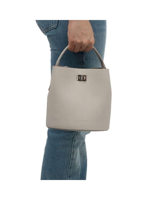 Hamel Atelier Gray Riva Leather Crossbody Bag