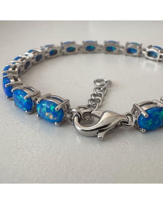 Latelita London Blue Opal Tennis Bracelet