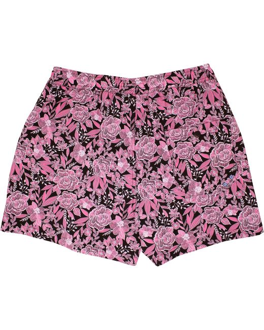 Lords of Harlech Red Quack Cutout Floral Swim Short for men
