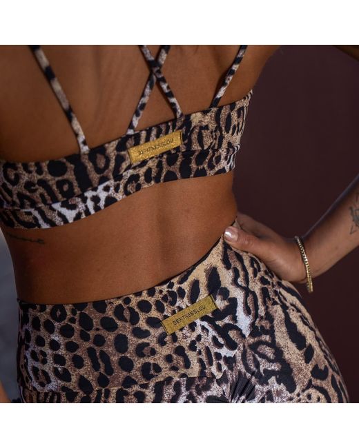 Befitnesslou Black Bra Leopard Queen