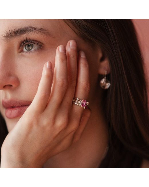 Dower & Hall Pink Blush Twinkle Stacking Rings