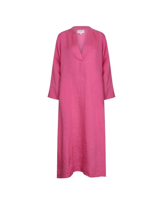 NoLoGo-chic Pink Plain Dyed Kaftan Linen