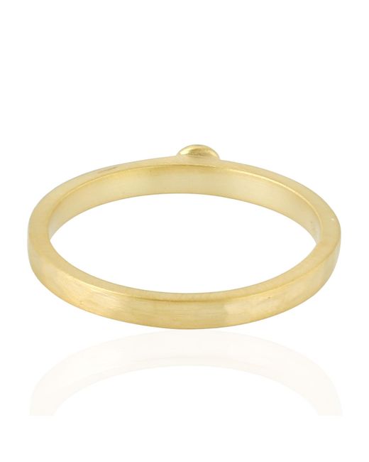 Artisan Metallic Minimal Bezel Set Diamond Ring