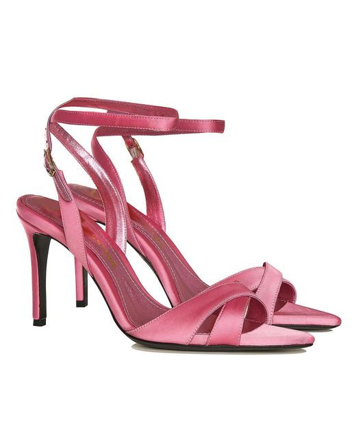 Ginissima Thea Soft Pink Satin Sandals