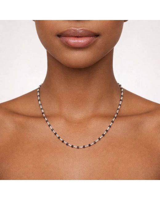 Rahul's Jewels Brown 18" Genuine Diamond Rosary Necklace