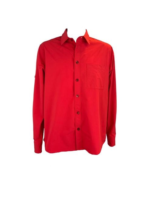 SNIDER Red Salsa Long Sleeve Shirt for men